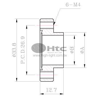 CF16空心法蘭(短頸不旋轉-螺栓孔接頭法蘭)