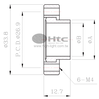 CF16空心法蘭(短頸可旋轉-螺栓孔接頭法蘭)
