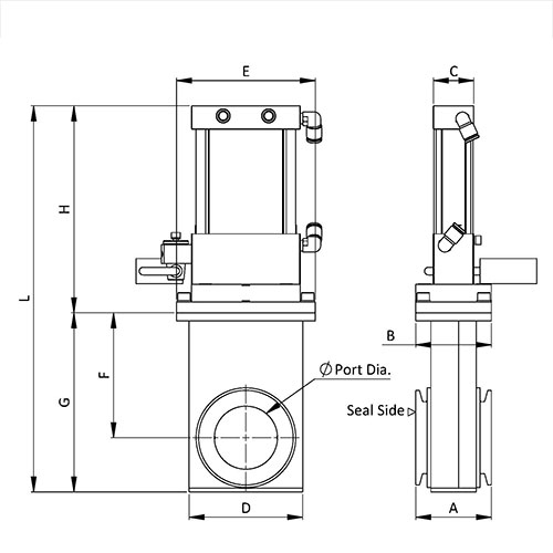 KF高真空快速关闭式闸阀 - 气动LOTO、锥形闸板
