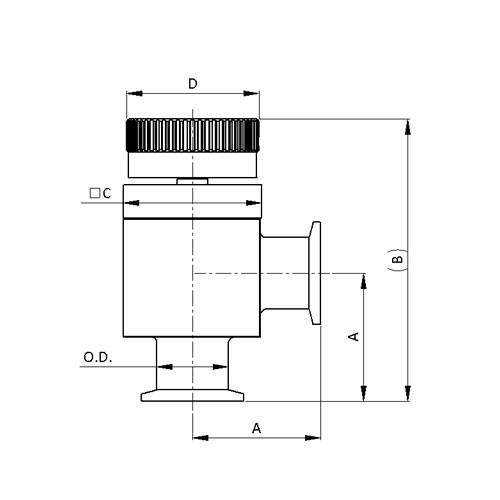 KF HV Aluminum angle valve – manual