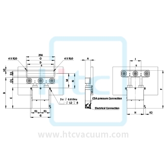 矩形門型閘閥 (二段式氣壓)